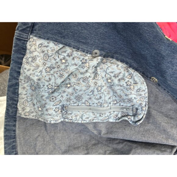 Appleseed jacket Women's 2X Blue Denim Jean Jacket button down w/ Inside Pocket - Picture 6 of 9